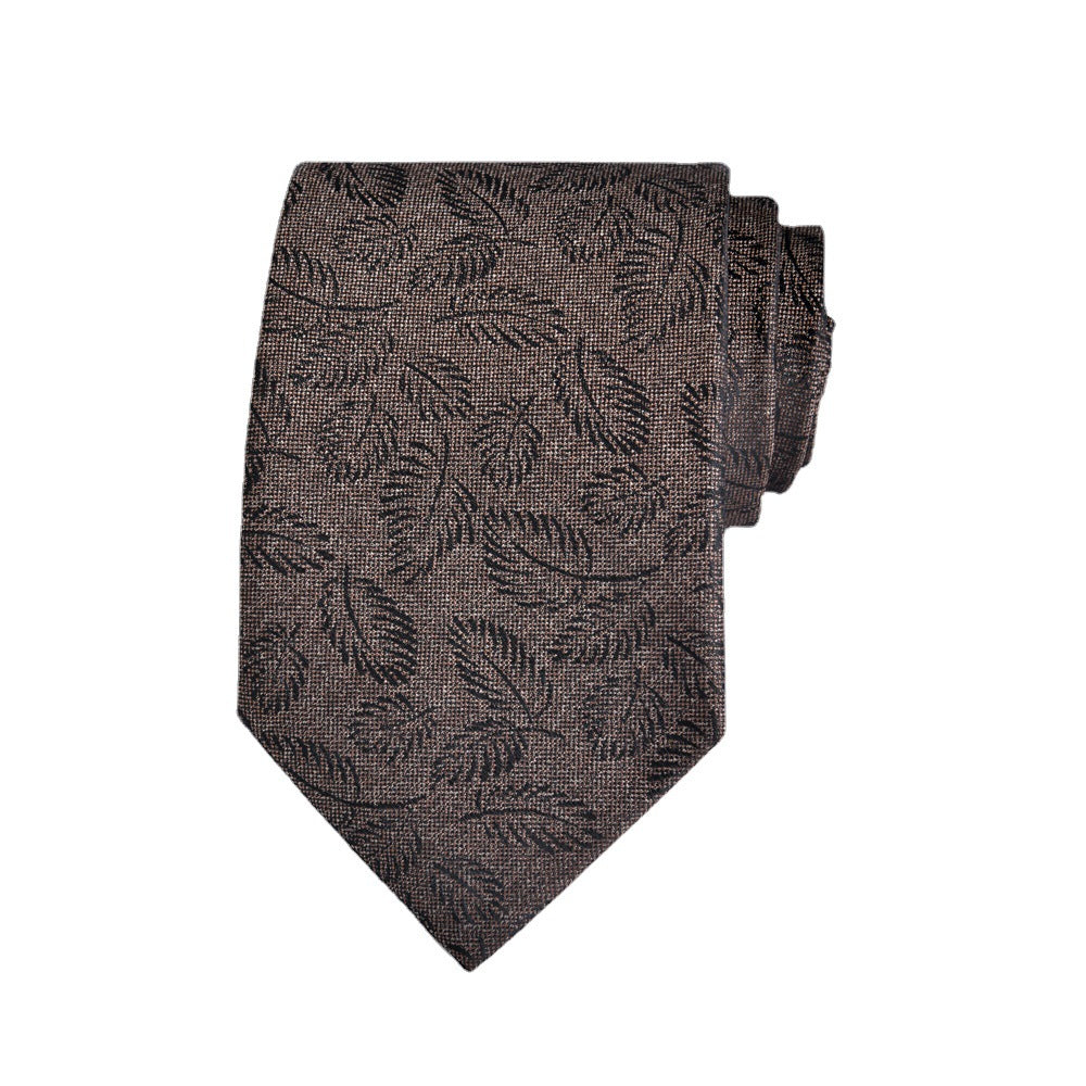 Men's 8cm Striped Jacquard Tie — Classic Width, 19 Colors
