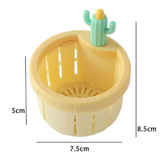 Cactus Sink Strainer — Press to Dump, Never Touch the Gunk Again