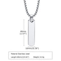 Men's Rectangular SS Pendant — Clean Lines, Strong Statement