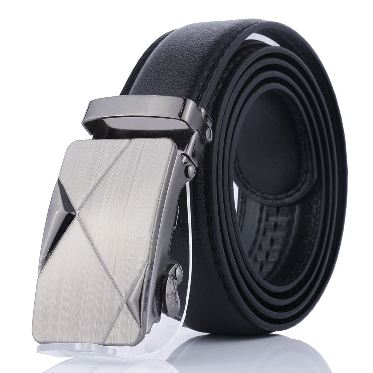 PU Leather Auto-Buckle Belt — No Holes, No Hassle