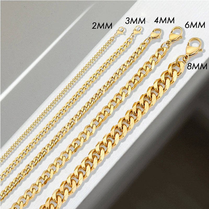 Cuban Link Stainless Steel Necklace — Multiple Widths, Unisex