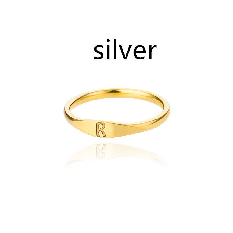 Gold Initial Alphabet Ring — Your Letter, Your Style
