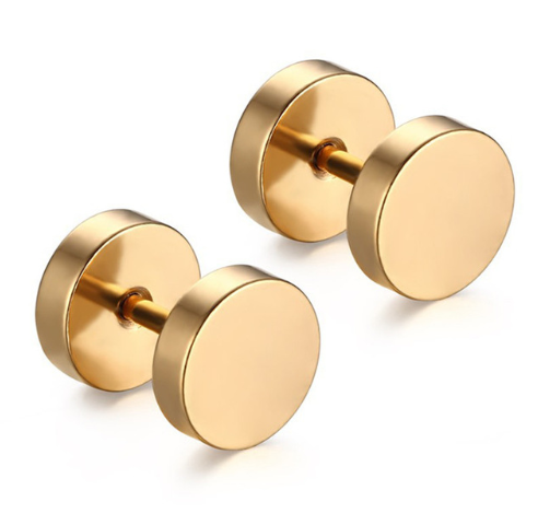 Barbell Studs, Titanium Steel and Stainless Steel Earrings