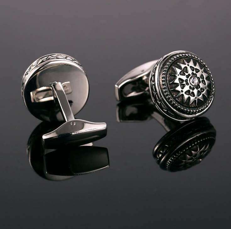 Diamond Crystal Cufflinks — Elegant Formal Accessory