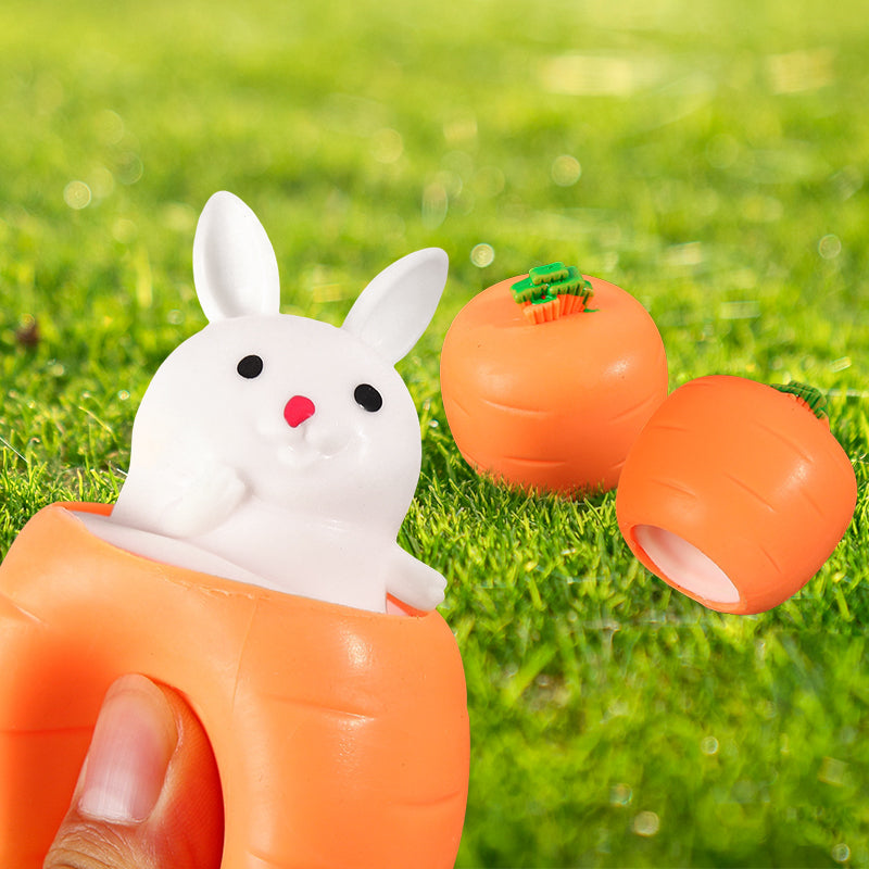 Carrot Rabbit Fidget Toy — Pull It Apart, Snap It Back, Repeat