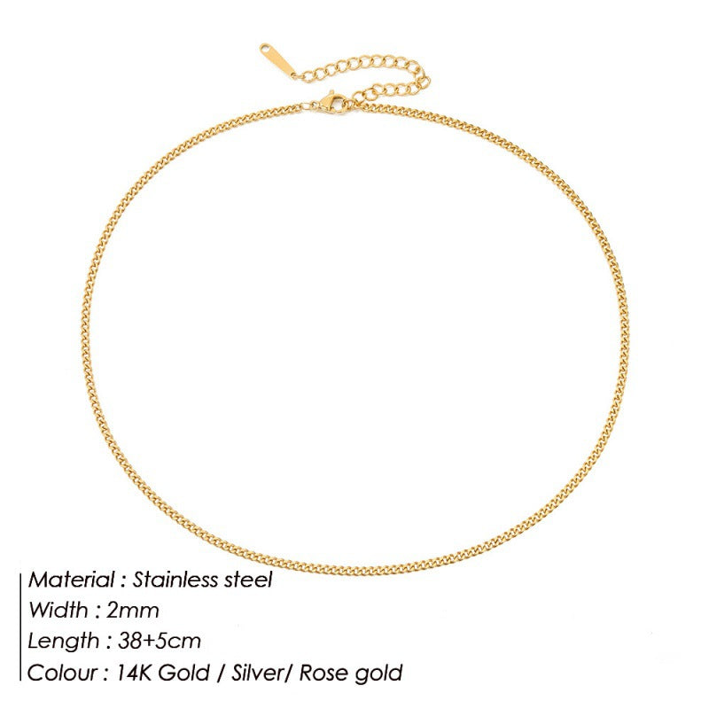Cuban Link Stainless Steel Necklace — Multiple Widths, Unisex
