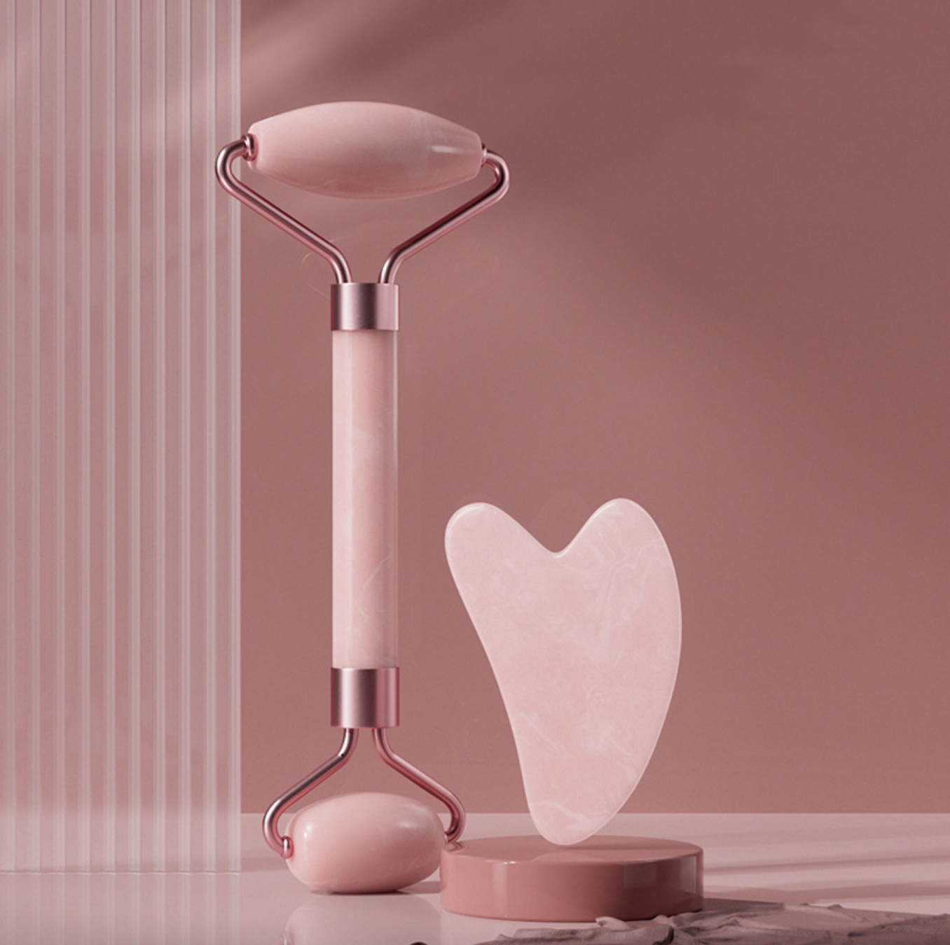 Facial Massage & Gua Sha Roller Set — Glow Up Your Skincare Routine