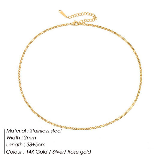 Cuban Link Stainless Steel Necklace — Multiple Widths, Unisex