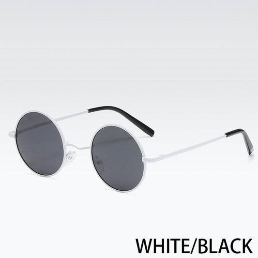 Retro Polarized Round Sunglasses — UV400 Metal Frame