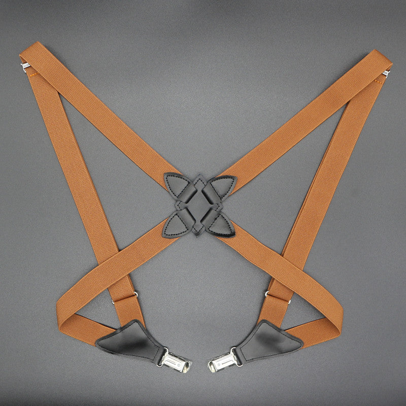 Vintage Adjustable Suspenders — Crossover Back, 8 Colors