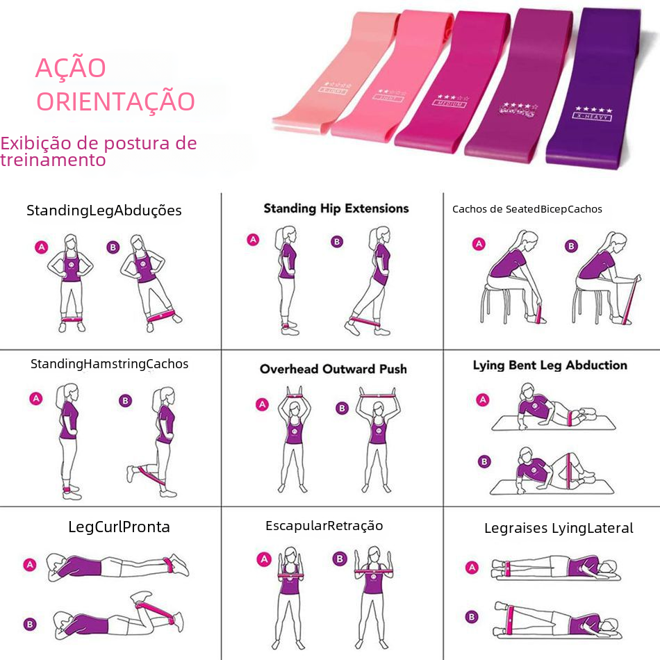 Resistance Bands for Yoga and Fitness Training Set