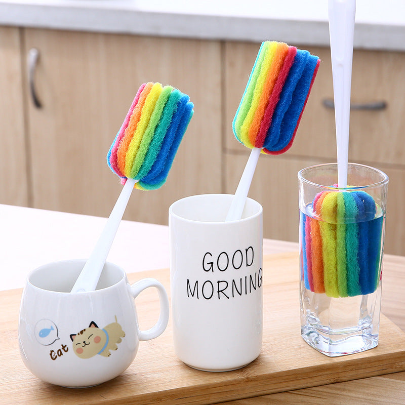 4-Piece Sponge Brush Set — Clean Every Glass, Cup, and Bottle
