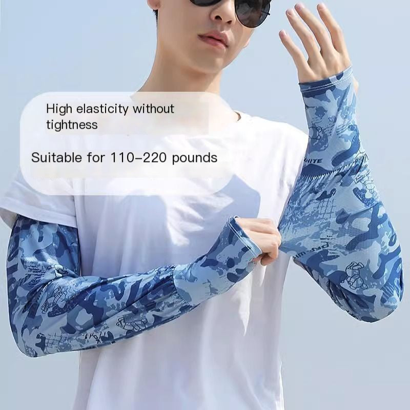 Men's UV Protection Long Sleeve Arm Sleeves for Sports