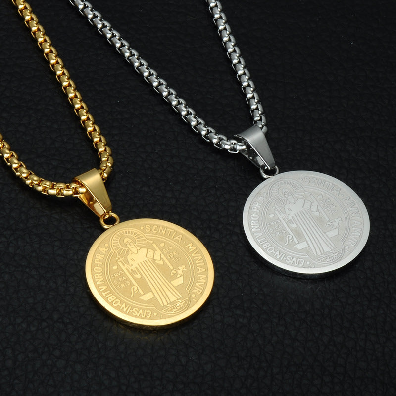 Stainless Steel Dog Tag Pendant Necklace for Men