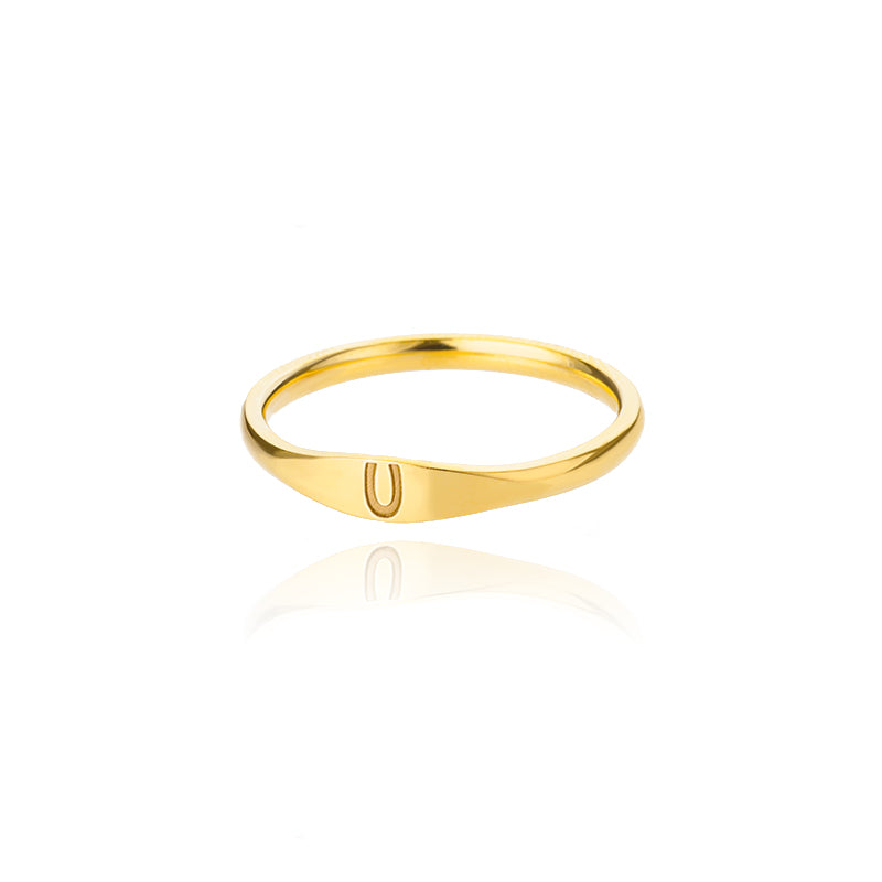 Gold Initial Alphabet Ring — Your Letter, Your Style