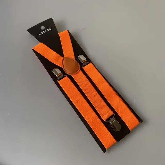 Unisex Adjustable Suspenders with Clip — 20 Colors