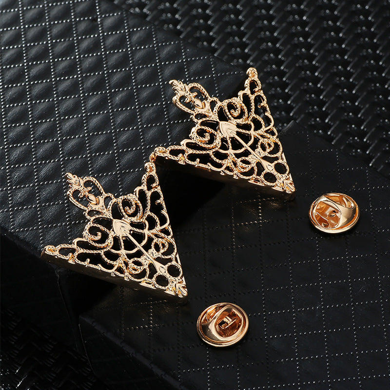 Men's Suit Brooch & Lapel Pin — Crown and Geometric Styles