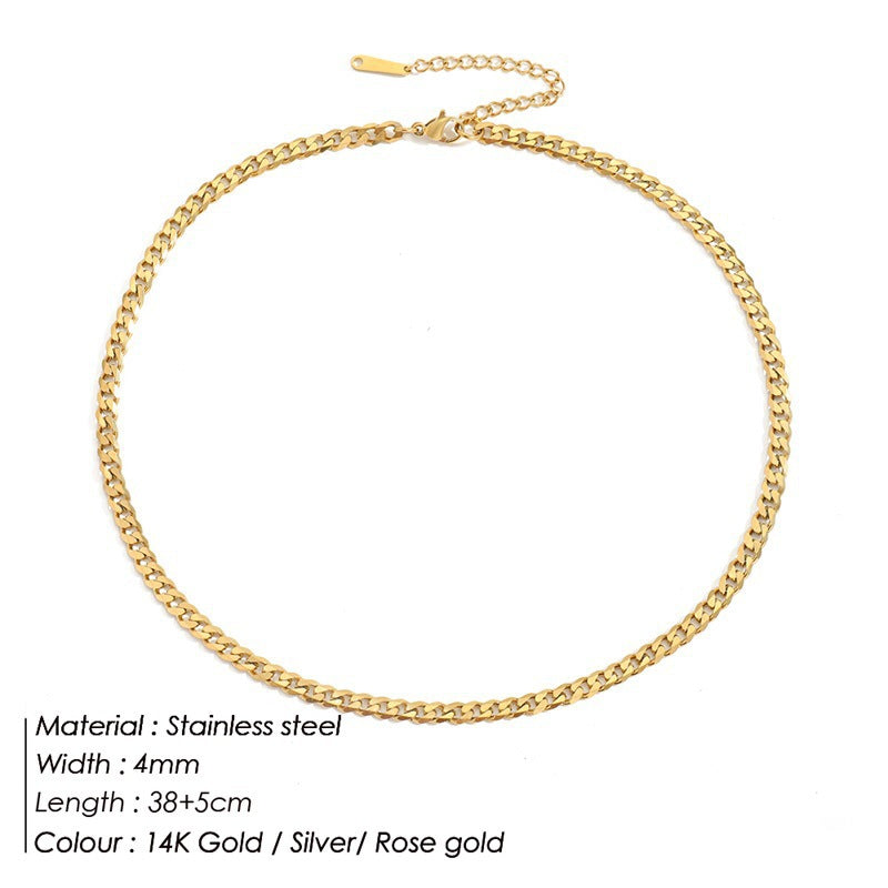 Cuban Link Stainless Steel Necklace — Multiple Widths, Unisex