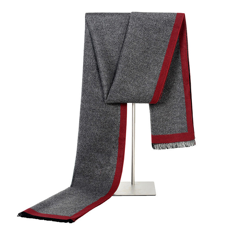 Men's Faux Silk Neck Scarf — Soft, Solid, Sharp
