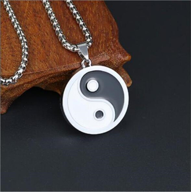 2020 Stainless Steel Taiji Pendant Necklace for Men