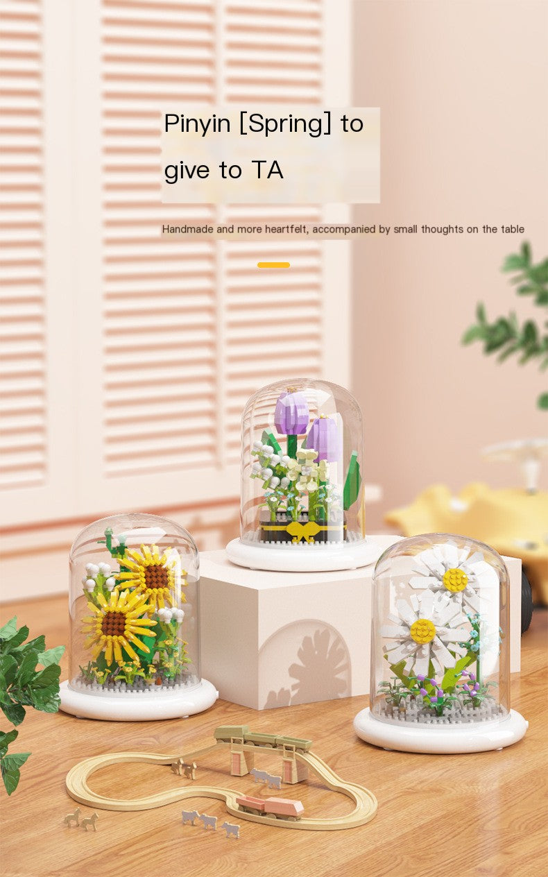 Sunflower Building Block Bouquet — Blooms That Last Forever