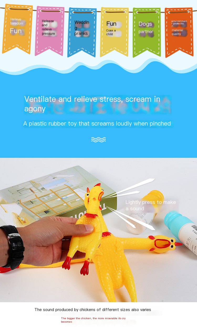 Screaming Chicken Stress Toy — Squeeze It and Let It All Out