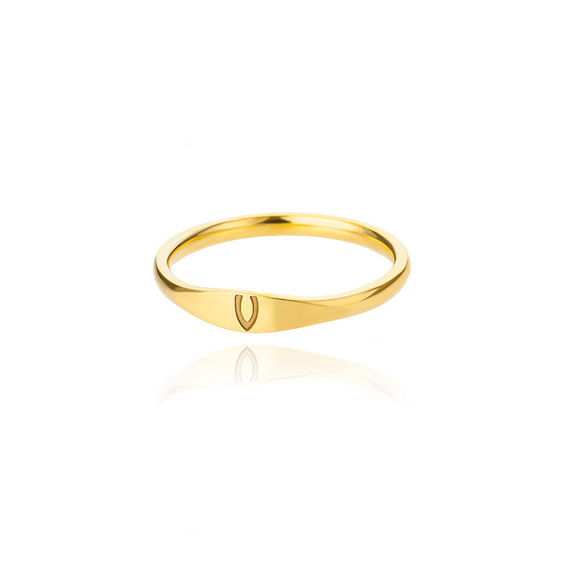 Gold Initial Alphabet Ring — Your Letter, Your Style