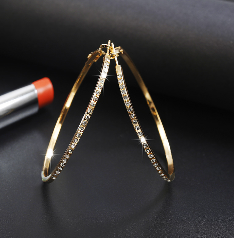 Hollow Circle Hoop Earrings and Studs