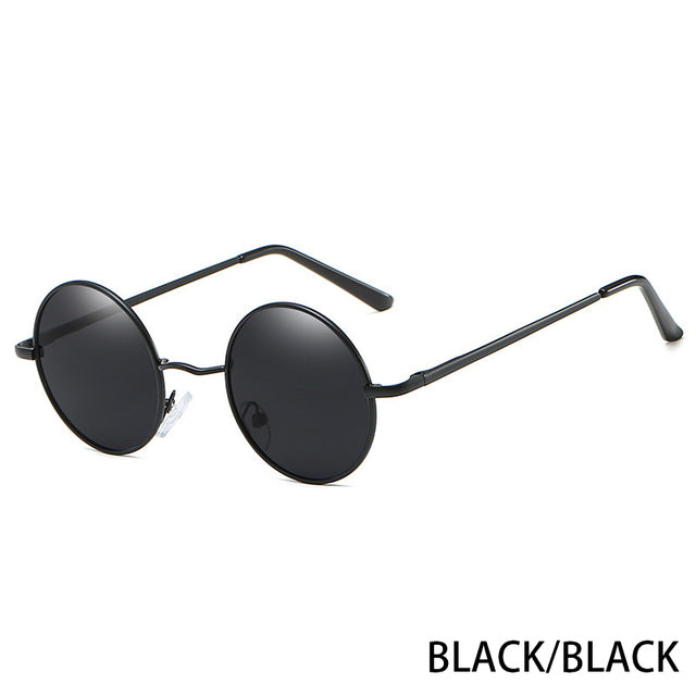 Retro Polarized Round Sunglasses — UV400 Metal Frame