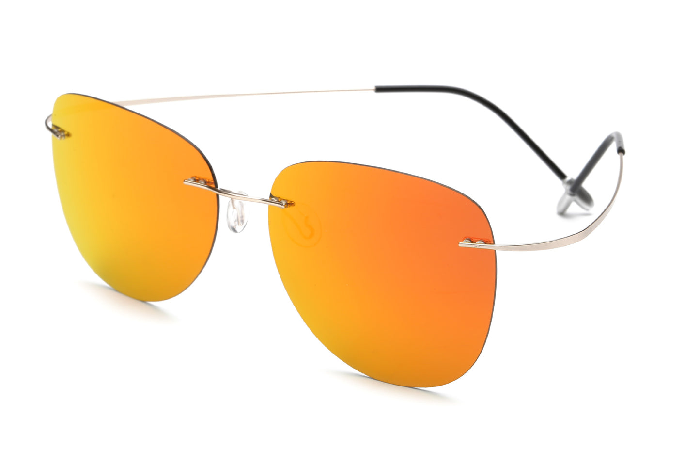 Titanium Frameless Polarized Sunglasses — Lightweight UV Protection