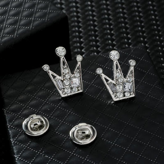 Men's Suit Brooch & Lapel Pin — Crown and Geometric Styles