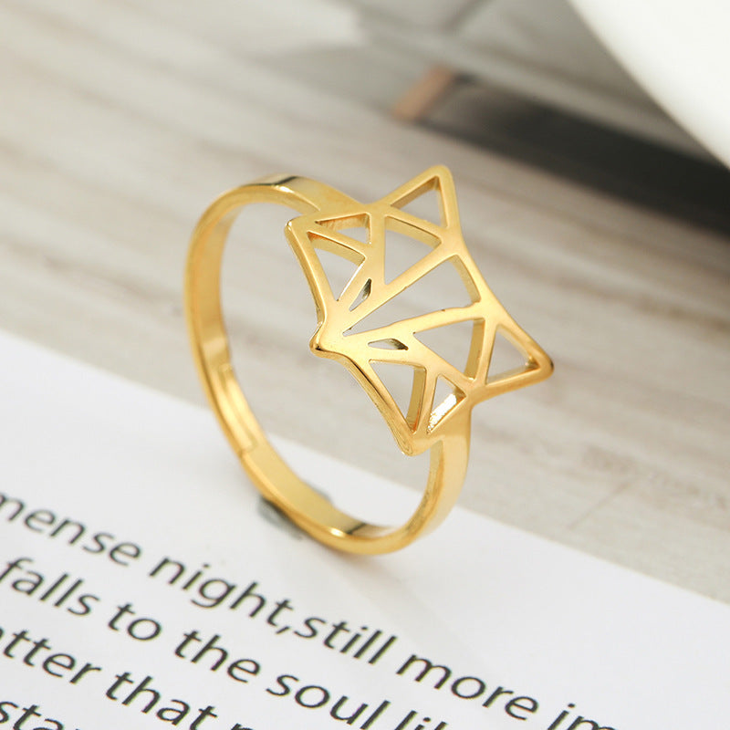 Fox Ring for Women - Stylish Stainless Steel Adjustable