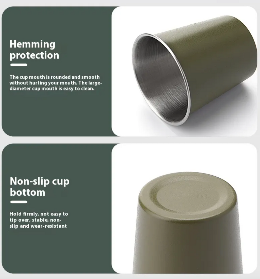 Stainless Steel Camping Cup — Rugged, Rust-Proof, Ready Anywhere
