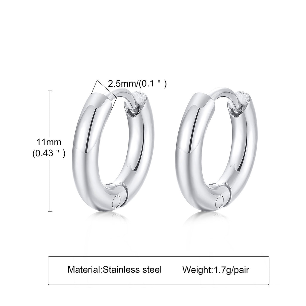 Minimalist Stainless Steel Gold Hoop Earrings for Women