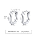 Minimalist Stainless Steel Gold Hoop Earrings for Women
