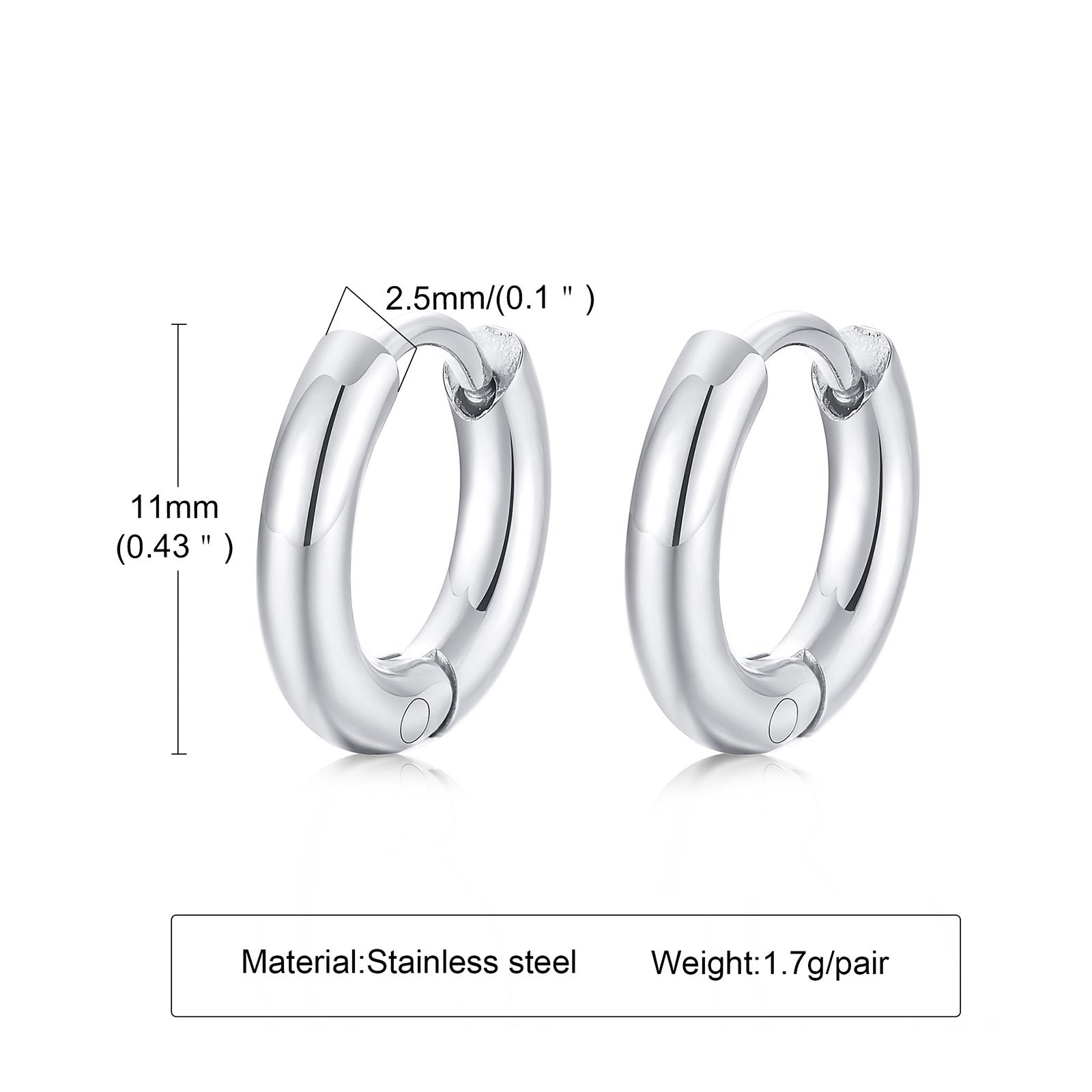 Minimalist Stainless Steel Gold Hoop Earrings for Women