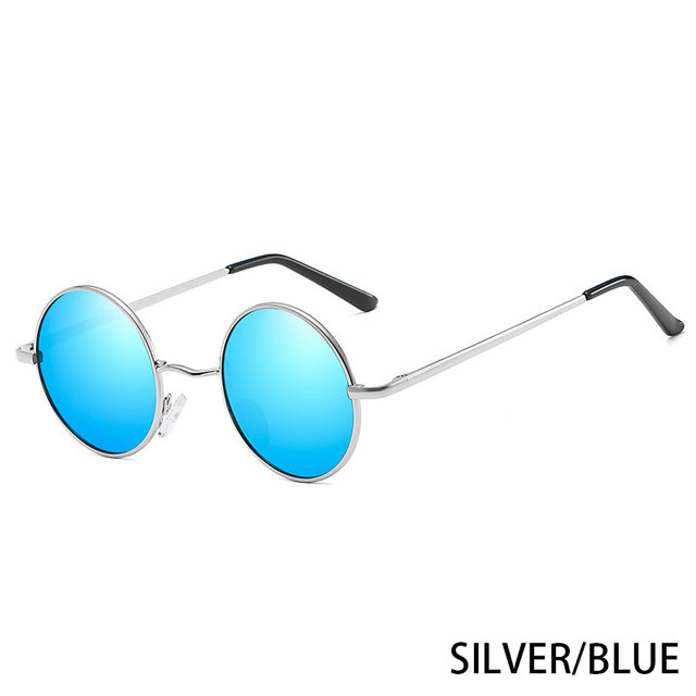 Retro Polarized Round Sunglasses — UV400 Metal Frame
