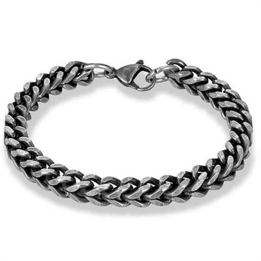 Men's Black Cuban Chain Vintage Stainless Steel Bracelet