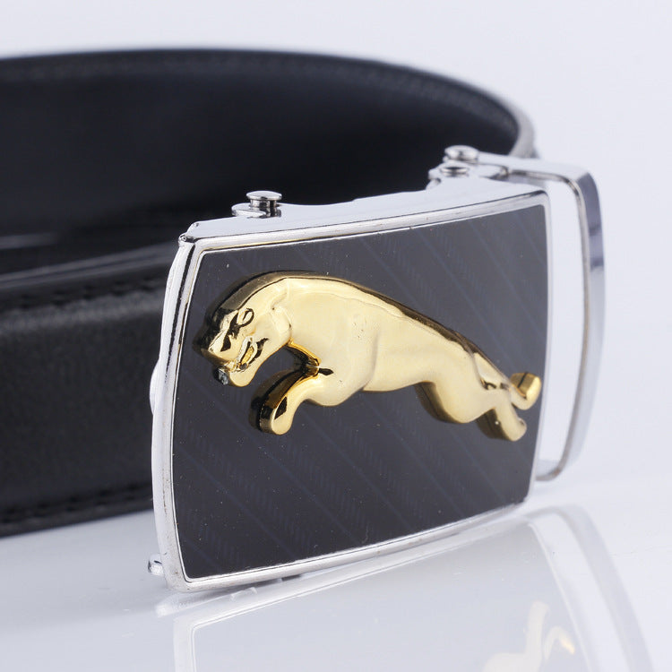 PU Leather Auto-Buckle Belt — No Holes, No Hassle