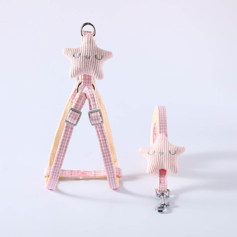 Cute Simple Starfish Dog Pet Harness and Leash
