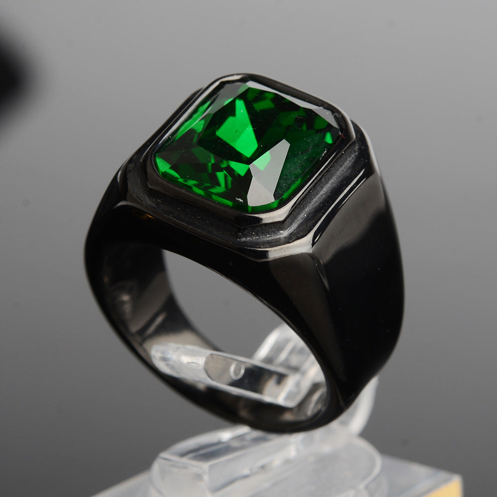 Zircon Statement Ring — Electric Black and Gold That Turns Heads
