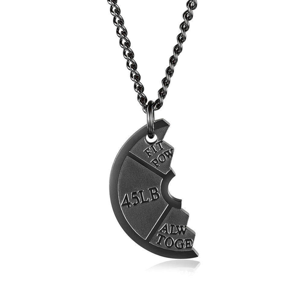 Couples Dumbbell Necklace Set — His and Hers, Gym Edition