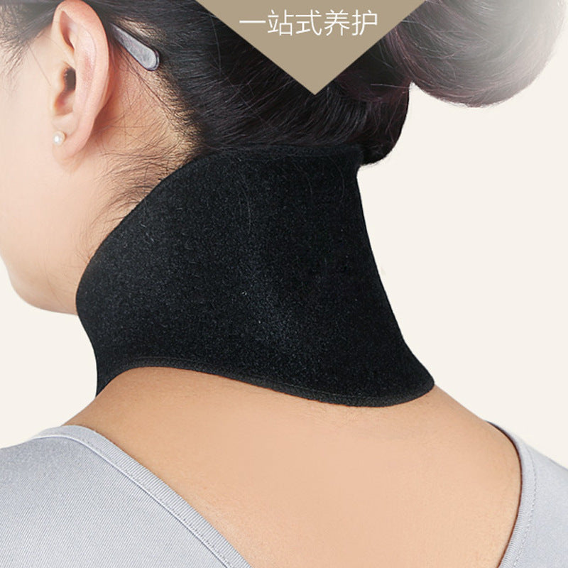 Neck Support Belt with Self-Heating for Pain Relief