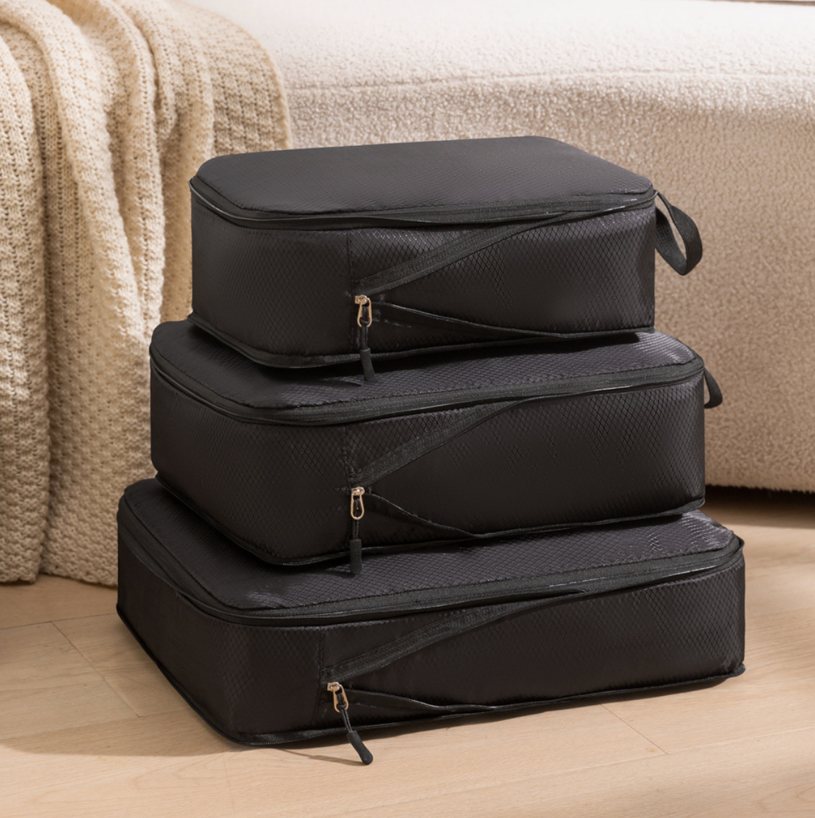 Travel Packing Cube Set (3-Piece) — Compress, Organize, Go