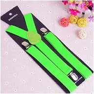 Unisex Adjustable Suspenders with Clip — 20 Colors
