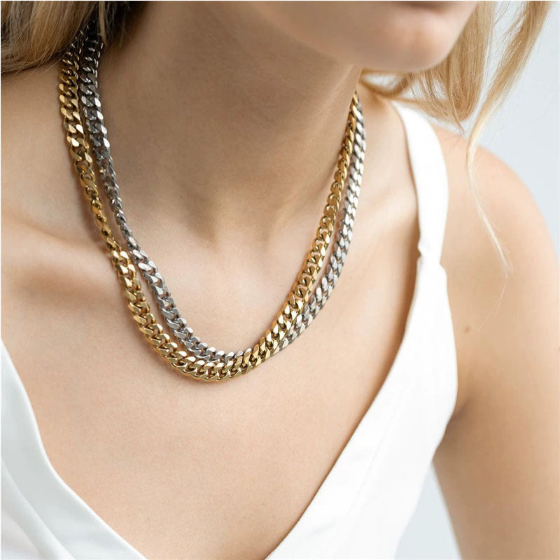 Cuban Link Stainless Steel Necklace — Multiple Widths, Unisex