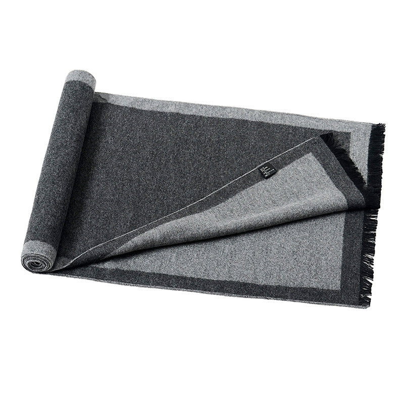 Men's Faux Silk Neck Scarf — Soft, Solid, Sharp