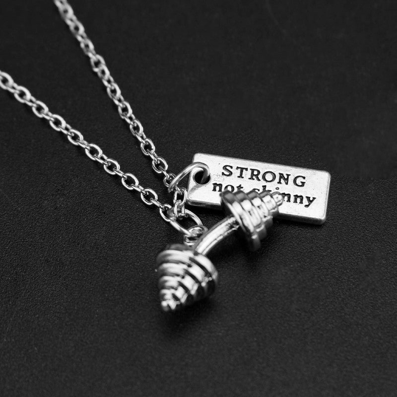 Dumbbell Pendant Necklace — Wear Your Grind Every Day