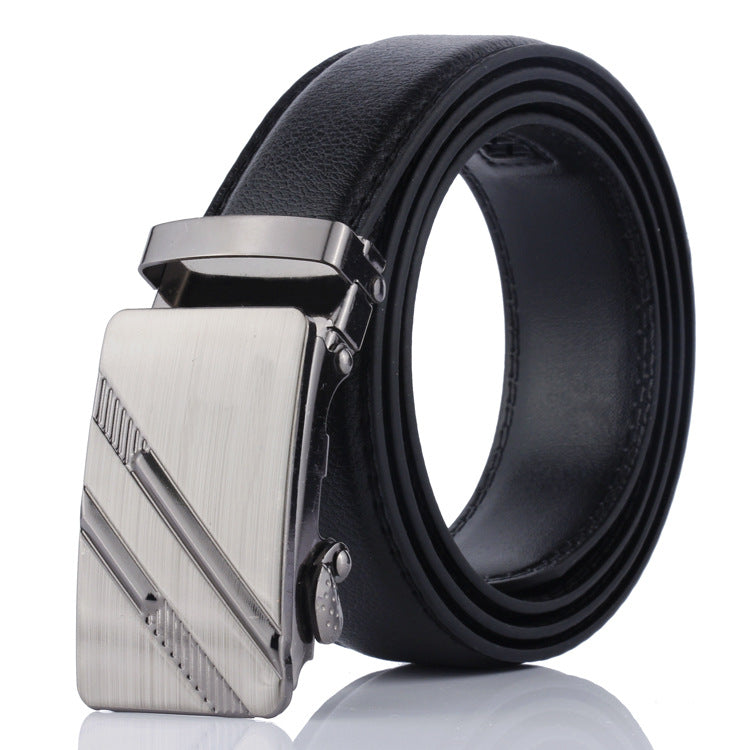 PU Leather Auto-Buckle Belt — No Holes, No Hassle