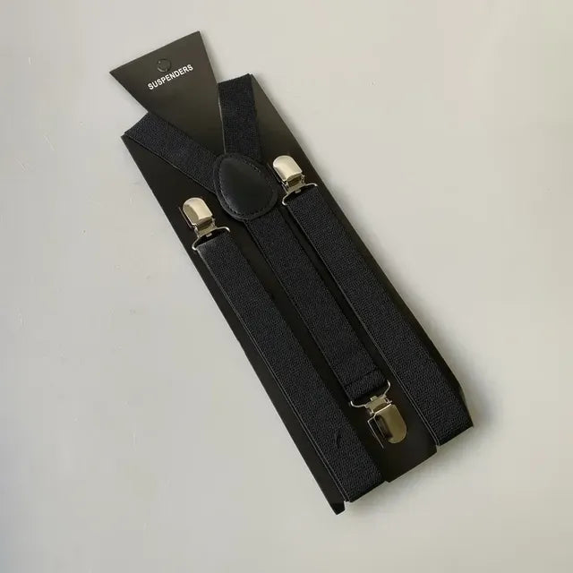 Unisex Adjustable Suspenders with Clip — 20 Colors